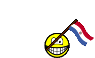 Paraguay zwaait vlag smile  geanimeerd