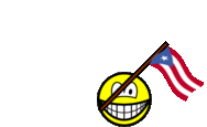 Puerto Rico vlag zwaaien smile  geanimeerd