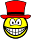 Rode hoge hoed smile  