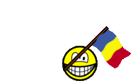Roemenië vlag zwaaien smile  geanimeerd