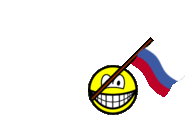 Rusland vlag zwaaien smile  geanimeerd