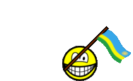 Rwanda vlag zwaaien smile  geanimeerd