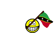 Saint Kitts en Nevis vlag zwaaien smile  geanimeerd