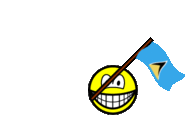 Saint Lucia vlag zwaaien smile  geanimeerd