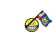 Saint-Pierre en Miquelon vlag zwaaien smile  geanimeerd