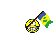 Saint-Vincent en de Grenadines vlag zwaaien smile  geanimeerd