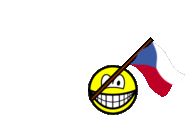 Tsjechië vlag zwaaien smile  geanimeerd
