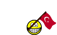 Turkije vlag zwaaien smile  geanimeerd