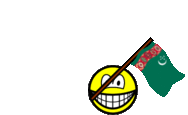 Turkmenistan vlag zwaaien smile  geanimeerd