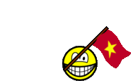 Vietnam vlag zwaaien smile  geanimeerd