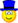 Blauwe hoed emoticon