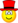 Rode hoge hoed emoticon