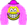 Roze haar clown smile