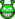 Groene buitenaardse smile
