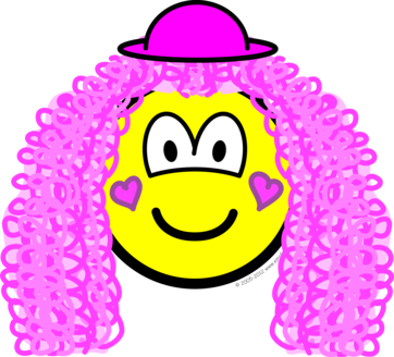 Roze haar clown buddy icon