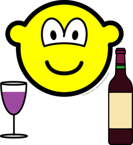 Wijn drinkende buddy icon