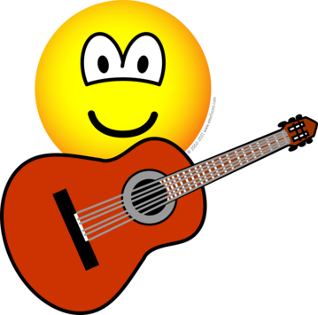 Akoestische gitaar emoticon