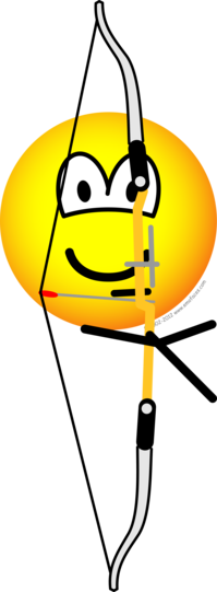 Boogschietende emoticon