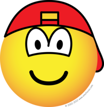 Achterwaardse cap emoticon