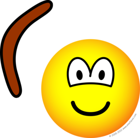 Boomerang gooiende emoticon