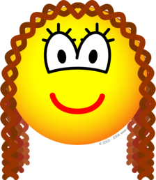 Krullend haar emoticon