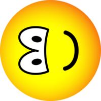 Omgevallen emoticon