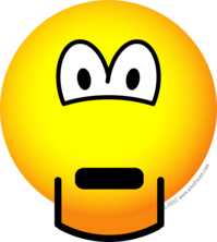 Mond open vallende emoticon