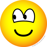 Naar links kijkende emoticon