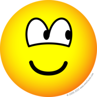 Naar rechts kijkende emoticon