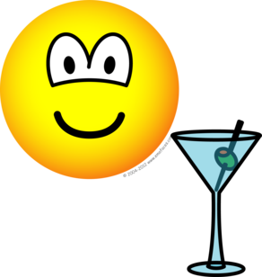 Martini drinkende emoticon