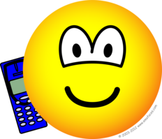 Mobiel telefonerende emoticon