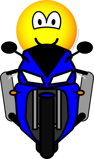 Motor rijdende emoticon