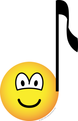 Muziek noot emoticon