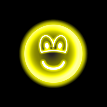 Neon licht emoticon