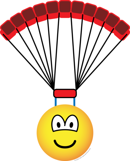 Parachute emoticon