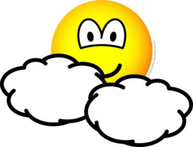 Gedeeltelijk bewolkte emoticon