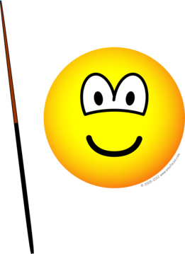 Pool / Snooker spelende emoticon