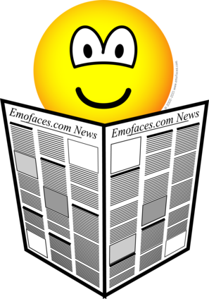 Krant lezende emoticon