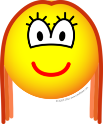 Rood harige emoticon