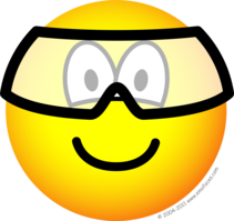 Veiligheidsbril emoticon