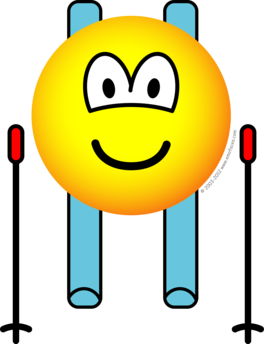 Skieënde emoticon