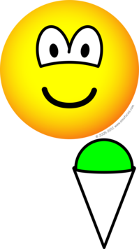Ijscone eating emoticon