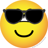 Zonnebril emoticon