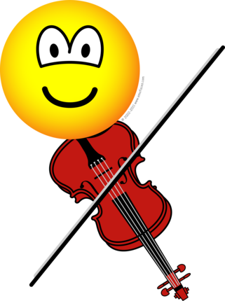 Viool spelende emoticon
