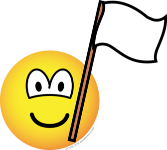 Witte vlag emoticon