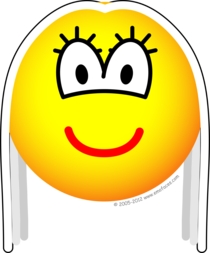 Witte haren emoticon