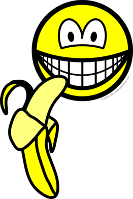 Banaan etende smile