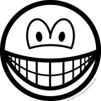 Zwart en wit smile