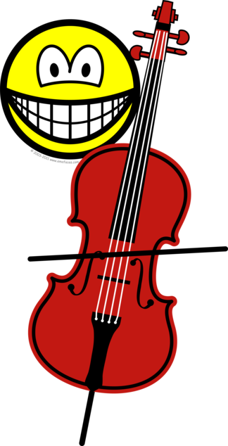 Cello spelende smile