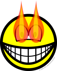 Vlammende ogen smile